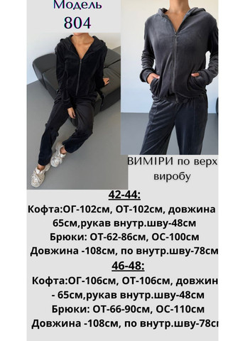 Жіночий спортивний костюм з капюшоном з велюру No Brand (361447413)