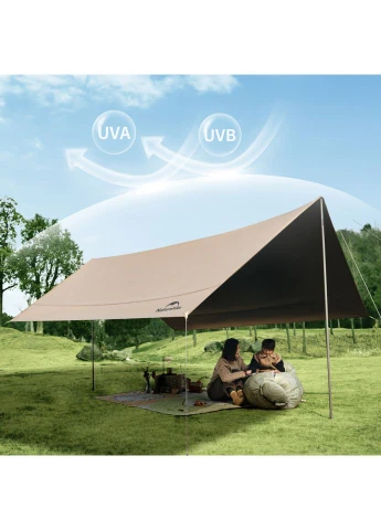 Тент-навес CNK2350WS015 Cloud Skies Tarp Lite, 550x465 см, коричневый Naturehike (385889530)