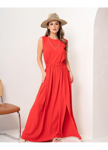 Червона повсякденний сукня 14063 червоний ISSA PLUS