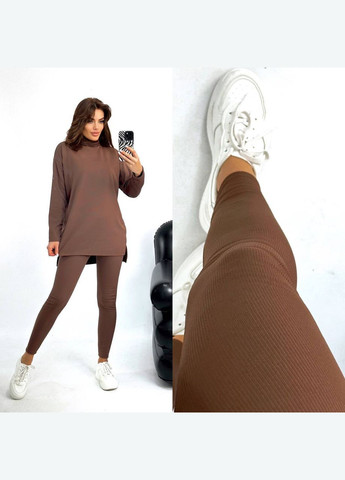 Жіночий костюм в рубчик на флісі No Brand (311198568)