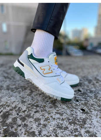 Серые демисезонные кроссовки мужские new balance 550 white nightwatch green bb550pwc нью беланс 550 No Brand