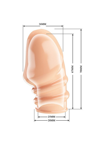 Насадка на пенис телесная Pretty Love "Jeremy" LyBaile (300579917)