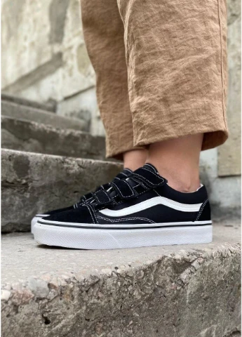 КРОСІВКИ ЖІНОЧІ VANS OLD SKOOL V BLACK WHITE ВАНС ОЛД СКУЛ БІЛІ No Brand білі демісезони (391929037)