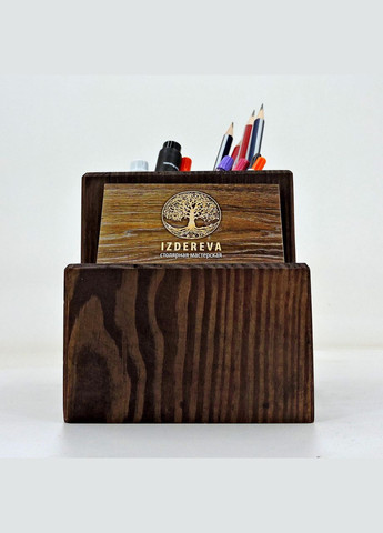Настільний органайзер з дерева Черрі мокко (КНЦ-001410) No Brand (328227291)