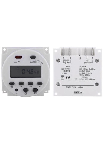 Таймер недельный CN101A программируемый 220V 16А 2ВА. Реле времени 1800 (300523906)