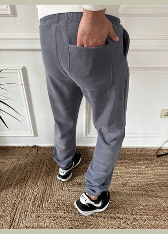 Серые демисезонные брюки No Brand