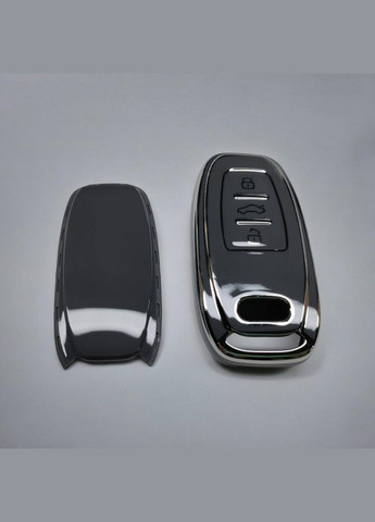 Чехол для ключа серый с серебряной рамкой. Audi (331018884)