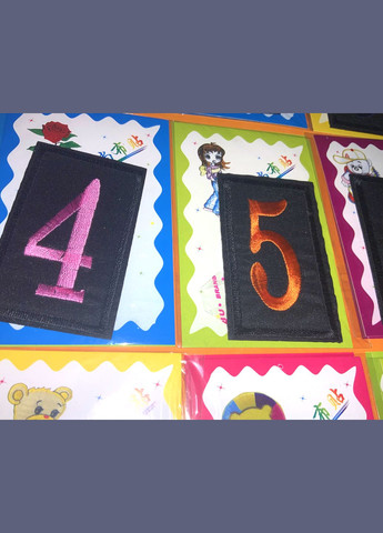 Аппликация для одежды нашивка №33 Цифры 9шт/5х7см FROM FACTORY A33 (339104671)