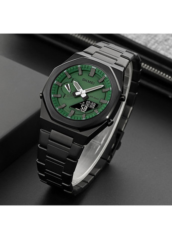 Мужские часы 1816BKGNBK Black Green-Black Skmei (356174097)