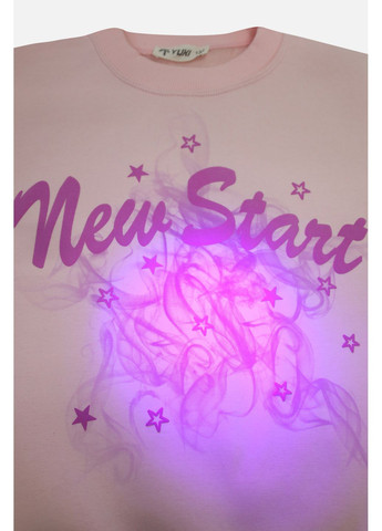 Yuki свитшот для девочки цвет светло-розовый cb-00284517 светло-розовый футер