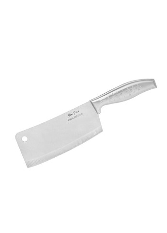 Тесак сокира сікач кухонний для обробки рубки м'яса кісток з нержавіючої сталі з рельєфною ручкою 27x8.5 см Kitchen Master (360801565)