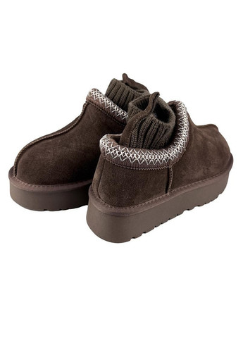 Угги женские замшевые на платформе шоколадные 5826-406 No Brand (365244230)
