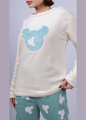 Мятная всесезон пижама женская мятного цвета кофта + брюки No Brand Жіночі піжами