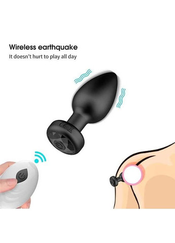 Анальная пробка Equinox USB с Д/У - Черный - 9*3,5 см - Анальные игрушки Magic Motion (354826452)