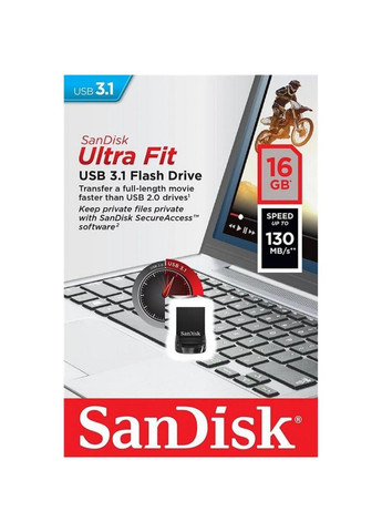 USB флеш накопичувач (SDCZ430016G-G46) SanDisk 16gb ultra fit usb 3.1 (268147268)