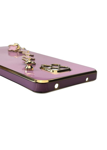 Чехол для телефона Redmi Note 9s женский с ремешком с украшениями и золотой окантовкой на седоме редми нот 9с черничный gs1 Xiaomi (366389894)