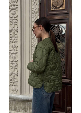 Куртка жіноча стьобана Zara style вільного крою на кнопках плащевка демісезон No Brand Maka 508 (352168113)