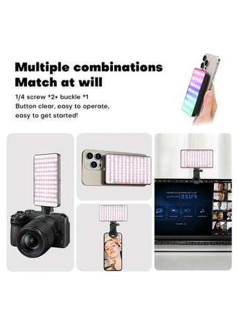 Накамерный свет M20 RGB, 72+42 LED, 22 эффекта, аккумулятор 3000 mAh No Brand (361944435)