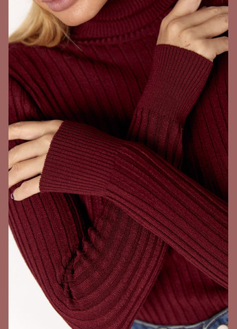 В'язана жіноча водолазка в рубчик Lurex (307699131)