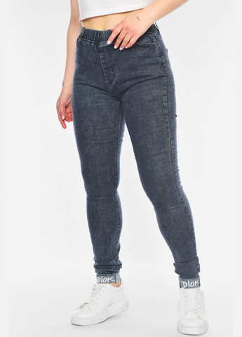 Серые демисезонные джеггинсы женские серого цвета Let's Shop