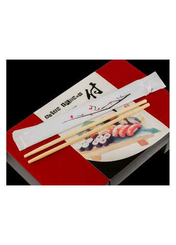 Палички китайські бамбукові в індивідуальній упаковці 100шт Let's Shop (315876369)