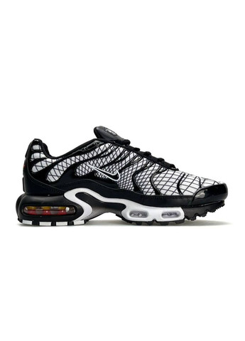 Чорні Осінні кросівки чоловічі nike No Brand Air Max Plus Black White Line