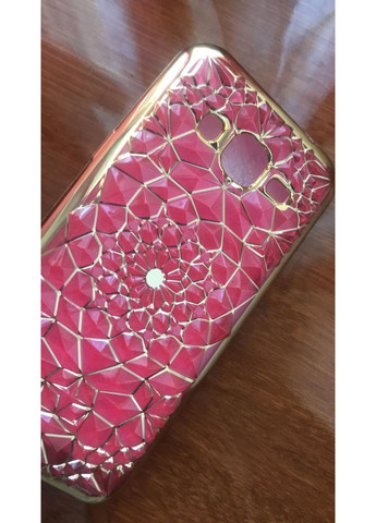 Силіконовий чохол для SAMSUNG Galaxy J2 Ромби випуклі. Рожева павутинка Creative (359494703)