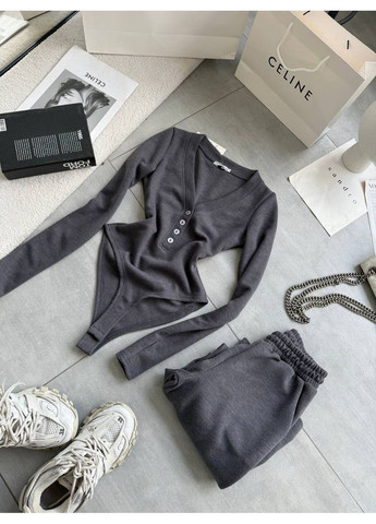 Женский костюм с боди No Brand (366227385)