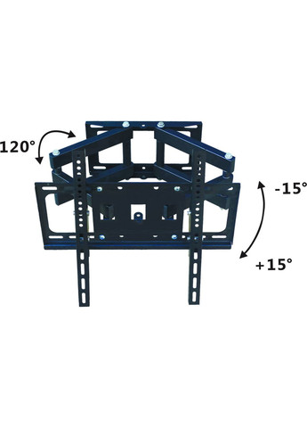 Настенный кронштейн для телевизора для 26"-65" диагонали поворотный ±15° 40.5х40х45см M-55 Black No Brand (350349299)