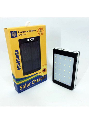 УМБ Power Bank Solar 90000 mAh мобільне зарядне з сонячною панеллю та лампою, Power Bank Charger Батарея UKC (366018434)