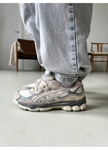 КРОССОВКИ ЖЕНСКИЕ ASICS GEL NYC WHITE GREY АСИКС ГЕЛЬ НЮК No Brand серые демисезоны (369389059)
