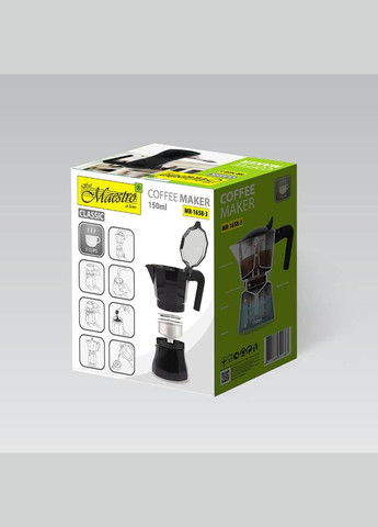 Кофеварка гейзерная алюминиевая 150 мл на 3 чашки (MR-1658-3) Maestro (334008663)