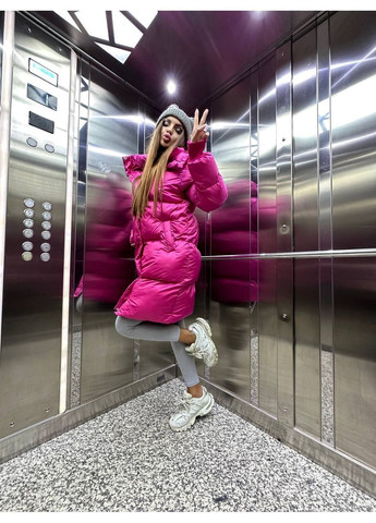 Малиновий демісезонний Пуховик Style Point