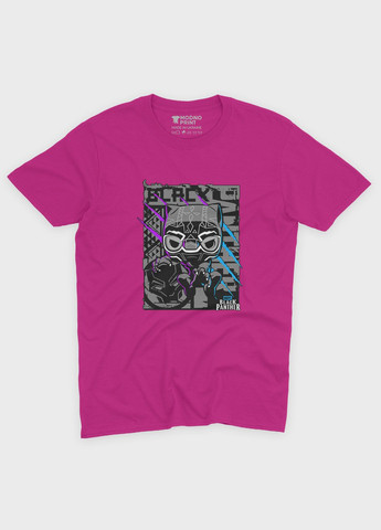 Рожева демісезонна футболка для хлопчика з принтом супергероя - чорна пантера (ts001-1-fuxj-006-027-002-b) Modno