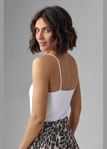 Жіноче боді на тонких бретелях - чорний Lurex (293343633)