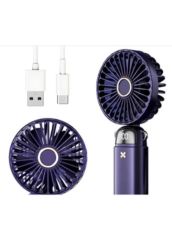 Портативний міні-вентилятор з акумулятором та USB-зарядкою (СИНІЙ) No Brand (340916670)
