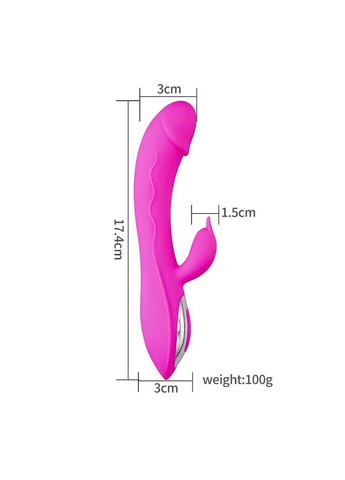 Вібратор вагінально кліторальний, подвійна стимуляція, інтимна іграшка Jonny Lilo (362590048)