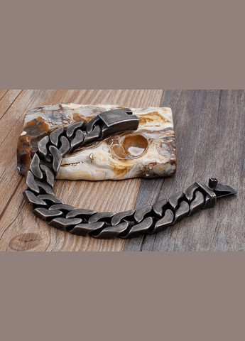 Браслет чоловічий сталевий на руку широкий чорний Avalon KB 76210 (331173210)