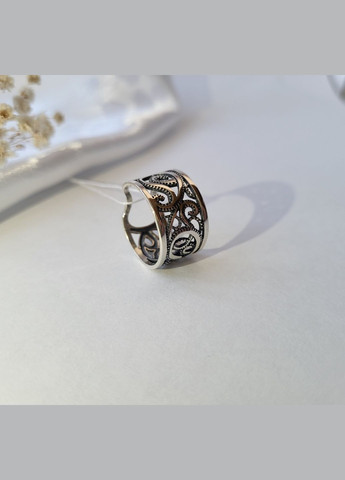 Серебряное Широкое кольцо без камней Арагон размер черненное серебро 925 пробы 1778 4.64г No Brand (306743253)