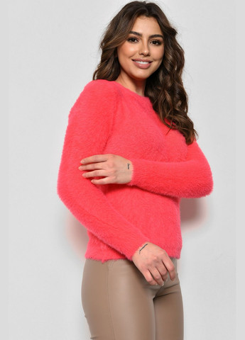 Розовый зимний свитер женский из ангоры розового цвета пуловер Let's Shop