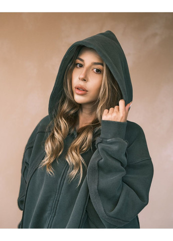 Оверсайз Зіп Худі з полосками. Теплий, м'який фліс No Brand (366547352)