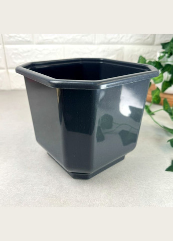 Великий пластиковий підлоговий горщик 23 л Граніт, Дама Алеана (370388831)