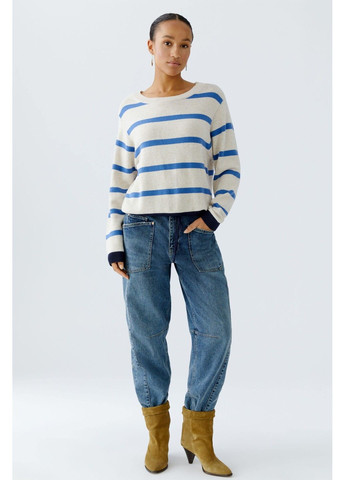 Молочний демісезонний светр жіночий молочний джемпер Oui