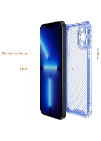 Чохол TPU Ease Carbon color series для Apple iPhone 12 Pro Max (6.7") Синій Epik (372846012)