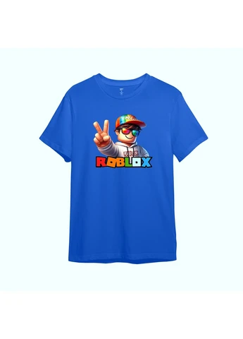 Синяя демисезонная детская футболка с принтом "roblox" (10119669905) ТiШОТКА