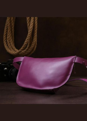 Сумка жіноча на пояс через плече з натуральної шкіри маленька Фіолетовий 35413 Shvigel (333594201)