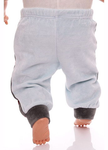 Блакитний зимній костюм з довгим рукавом для хлопчика велюровий dino синій 86 см (26637) BABYKROHA