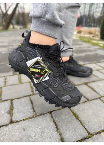 Чорні Осінні кросівки чоловічі reebok zig kinetica ii edge black termo gore-tex рібок зіг кінетіка No Brand