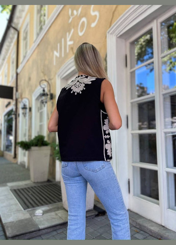 Жіноча вишиванка-жилет Чарівниця чорна ESQ 5435 (303898882)