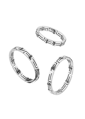 Кільце з ювелірної сталі R-M8128S-05 з грецьким орнаментом меандр (Розмір 5 США (наш 15,7)) Spikes (333697992)